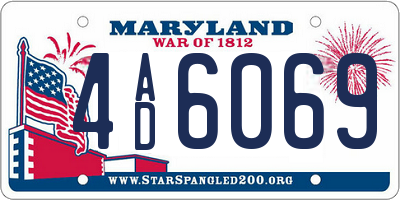 MD license plate 4AD6069