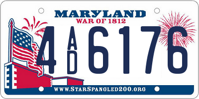 MD license plate 4AD6176