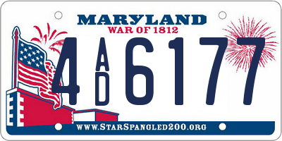 MD license plate 4AD6177