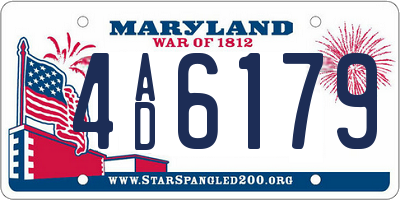 MD license plate 4AD6179
