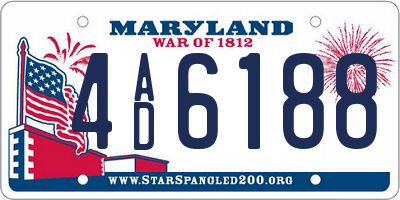MD license plate 4AD6188