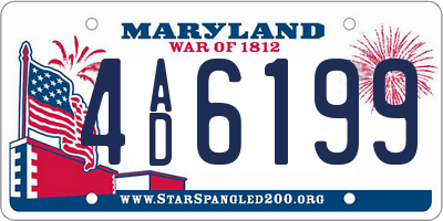 MD license plate 4AD6199