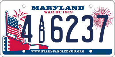 MD license plate 4AD6237
