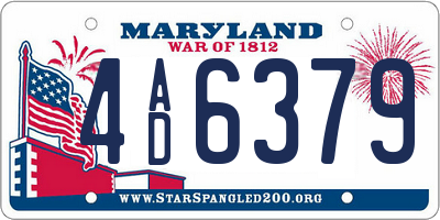 MD license plate 4AD6379