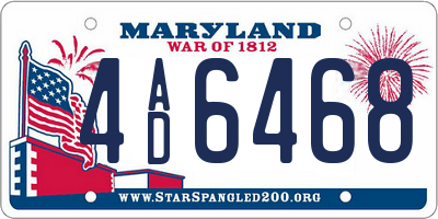 MD license plate 4AD6468