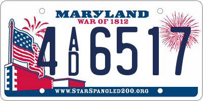 MD license plate 4AD6517