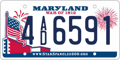 MD license plate 4AD6591
