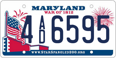 MD license plate 4AD6595