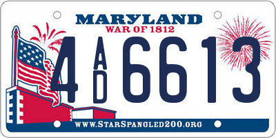 MD license plate 4AD6613