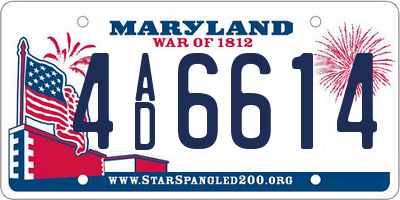 MD license plate 4AD6614