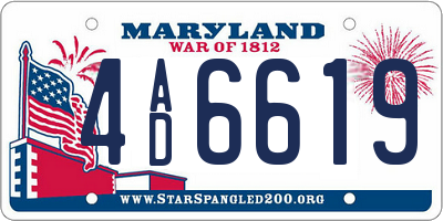 MD license plate 4AD6619