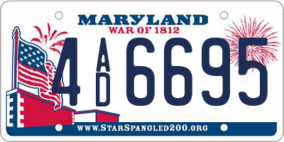MD license plate 4AD6695