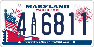 MD license plate 4AD6811