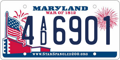 MD license plate 4AD6901