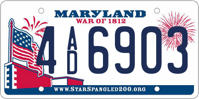 MD license plate 4AD6903
