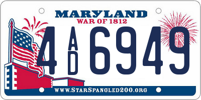 MD license plate 4AD6949