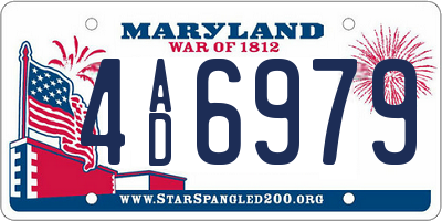 MD license plate 4AD6979