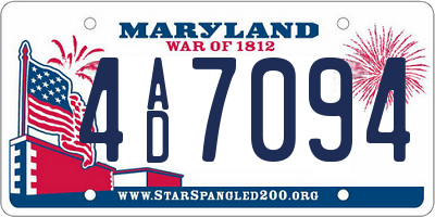 MD license plate 4AD7094