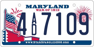 MD license plate 4AD7109