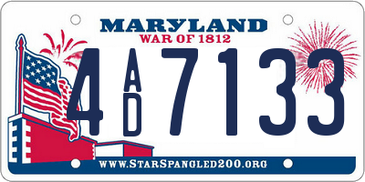 MD license plate 4AD7133