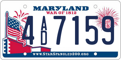 MD license plate 4AD7159