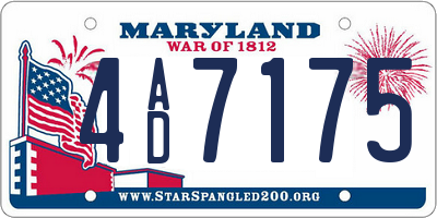 MD license plate 4AD7175