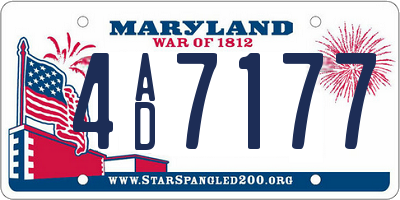 MD license plate 4AD7177