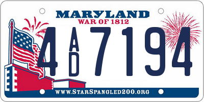 MD license plate 4AD7194