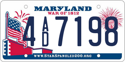 MD license plate 4AD7198