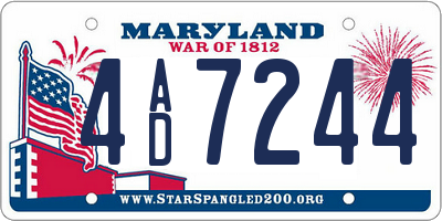 MD license plate 4AD7244