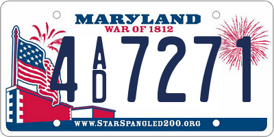 MD license plate 4AD7271