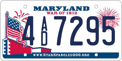 MD license plate 4AD7295