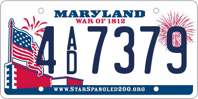 MD license plate 4AD7379