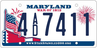 MD license plate 4AD7411