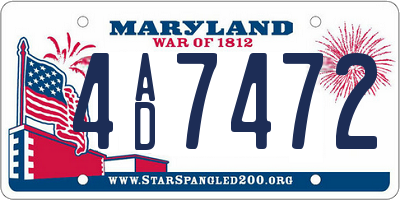 MD license plate 4AD7472