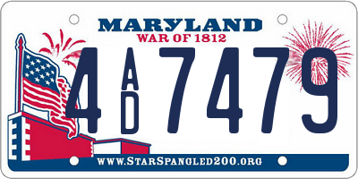 MD license plate 4AD7479