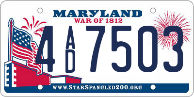 MD license plate 4AD7503