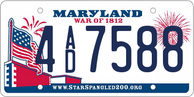 MD license plate 4AD7588