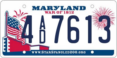 MD license plate 4AD7613