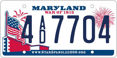 MD license plate 4AD7704