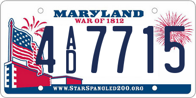 MD license plate 4AD7715