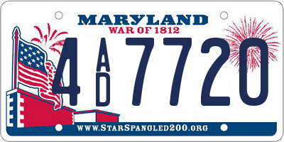 MD license plate 4AD7720