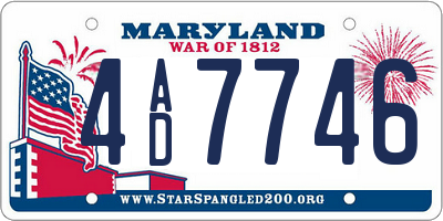 MD license plate 4AD7746