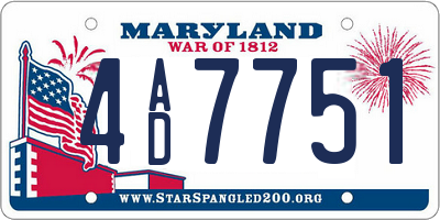 MD license plate 4AD7751