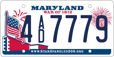 MD license plate 4AD7779