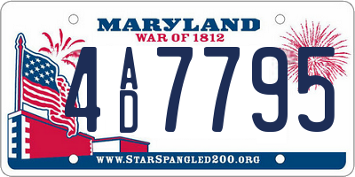 MD license plate 4AD7795