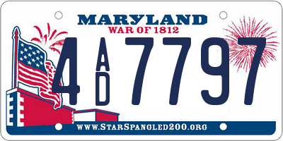 MD license plate 4AD7797