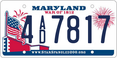 MD license plate 4AD7817