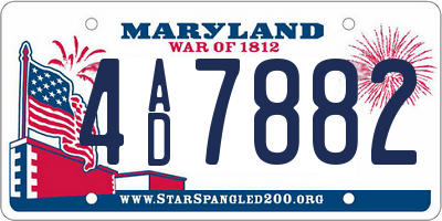 MD license plate 4AD7882