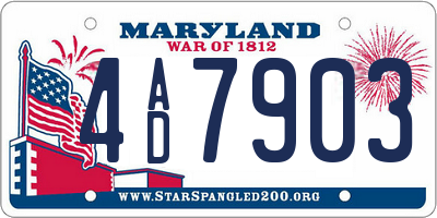 MD license plate 4AD7903
